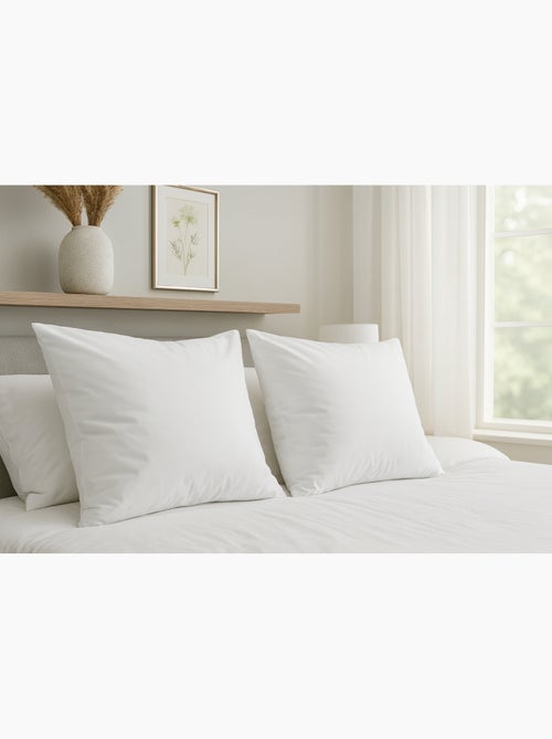 Lot de 2 oreillers fermes Microfibre - 60 x 60 - Kiabi Lot de 2 oreillers fermes Microfibre - 60 x 60 - Kiabi