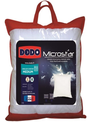 Lot de 2 oreillers microstar Médium Anti-Acariens "DODO"