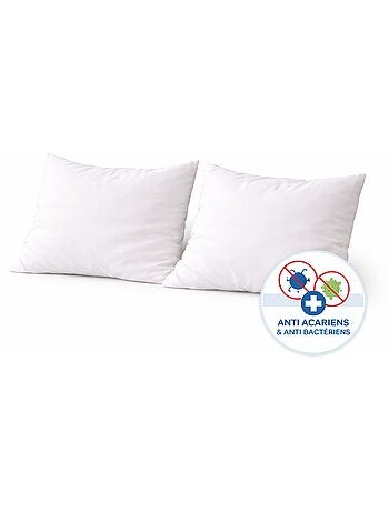 Lot de 2 oreillers moelleux Hygiène Plus - Toutes saisons