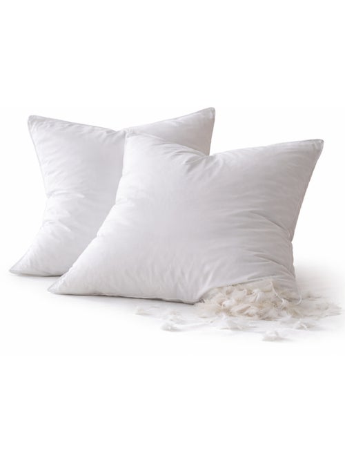 Lot De 2 Oreillers moelleux Plumettes Percale De Coton - Kiabi