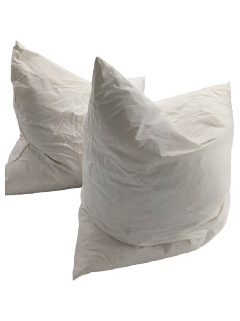 Lot De 2 Oreillers Plumettes Percale De Coton Blanc - Kiabi