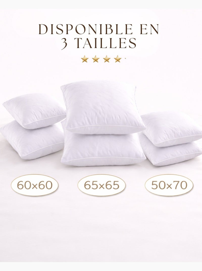 Lot de 2 Oreillers Polyester Moelleux Premium PROMO LINGE Blanc - Kiabi