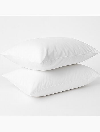 Lot de 2 oreillers recyclés blancs - Moelleux