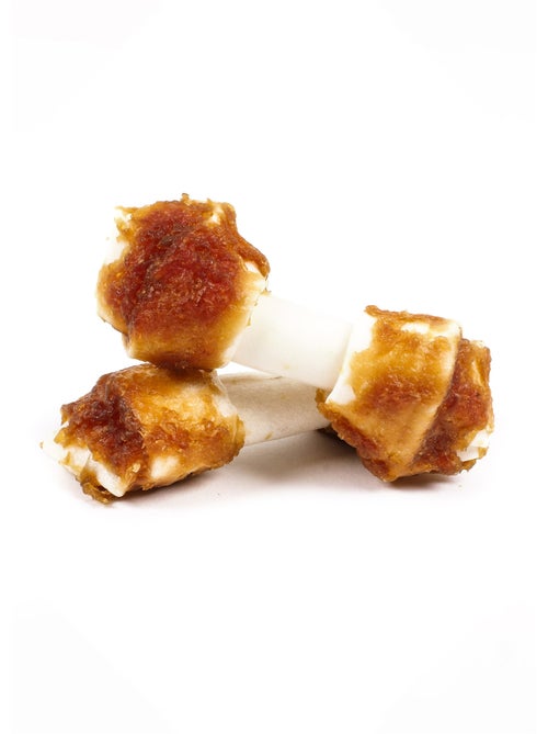 Lot de 2 os noués à mâcher 10 cm poulet - Kiabi