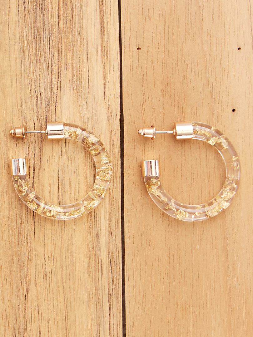 PAIRE DE BOUCLES D'OREILLE PERSONNALISABLE CLIP OU OREILLE PERCÉE A FRANGE F de Bm créations