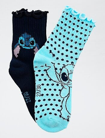 Lot de 2 paires de chaussette 'Disney' 'Stitch' en coton