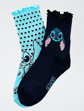 Lot de 2 paires de chaussette 'Disney' 'Stitch' en coton