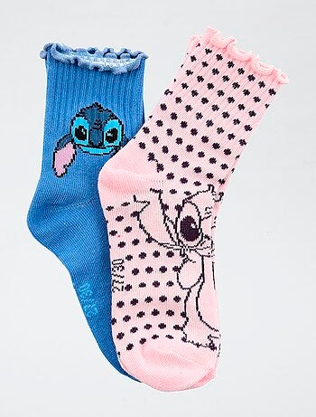 Lot de 2 paires de chaussette 'Disney' 'Stitch' en coton