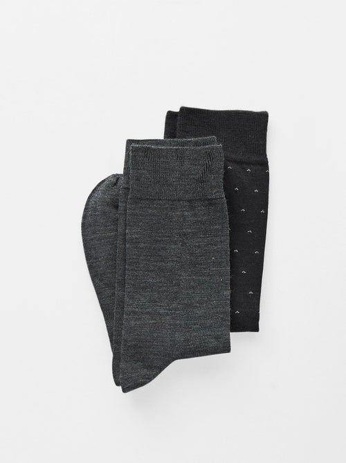 Lot de 2 paires de chaussettes à base de laine Mérinos - Damart - Kiabi