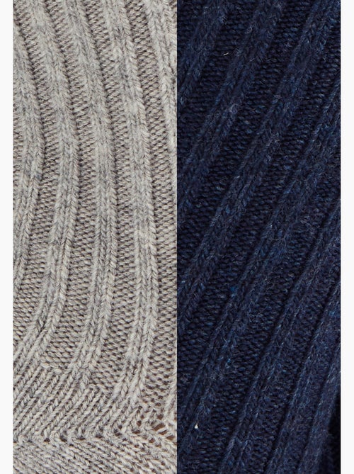 Lot de 2 paires de chaussettes *à base de viscose Lenzing(TM) EcoVero(TM) et Thermolactyl - Damart - Kiabi