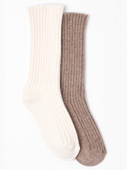 Lot de 2 paires de chaussettes *à base de viscose Lenzing(TM) EcoVero(TM) et Thermolactyl - Damart - Kiabi