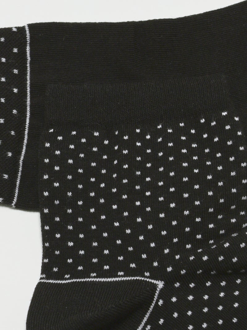 Lot de 2 paires de chaussettes à pois Good Fancy Noir - Kiabi