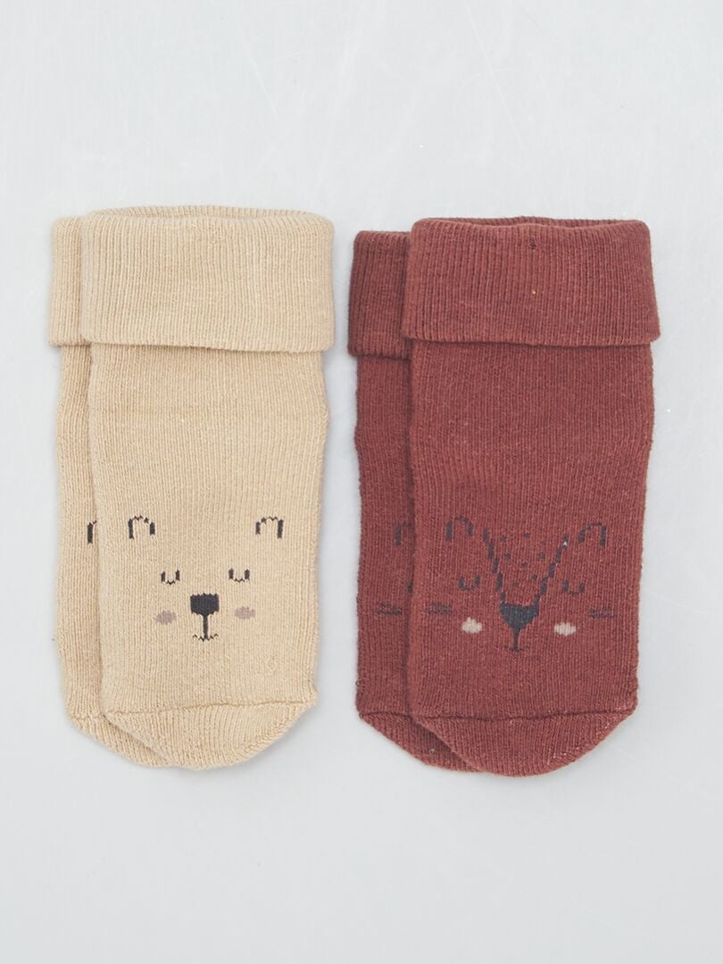 Lot de 2 paires de chaussettes Animal - Kiabi