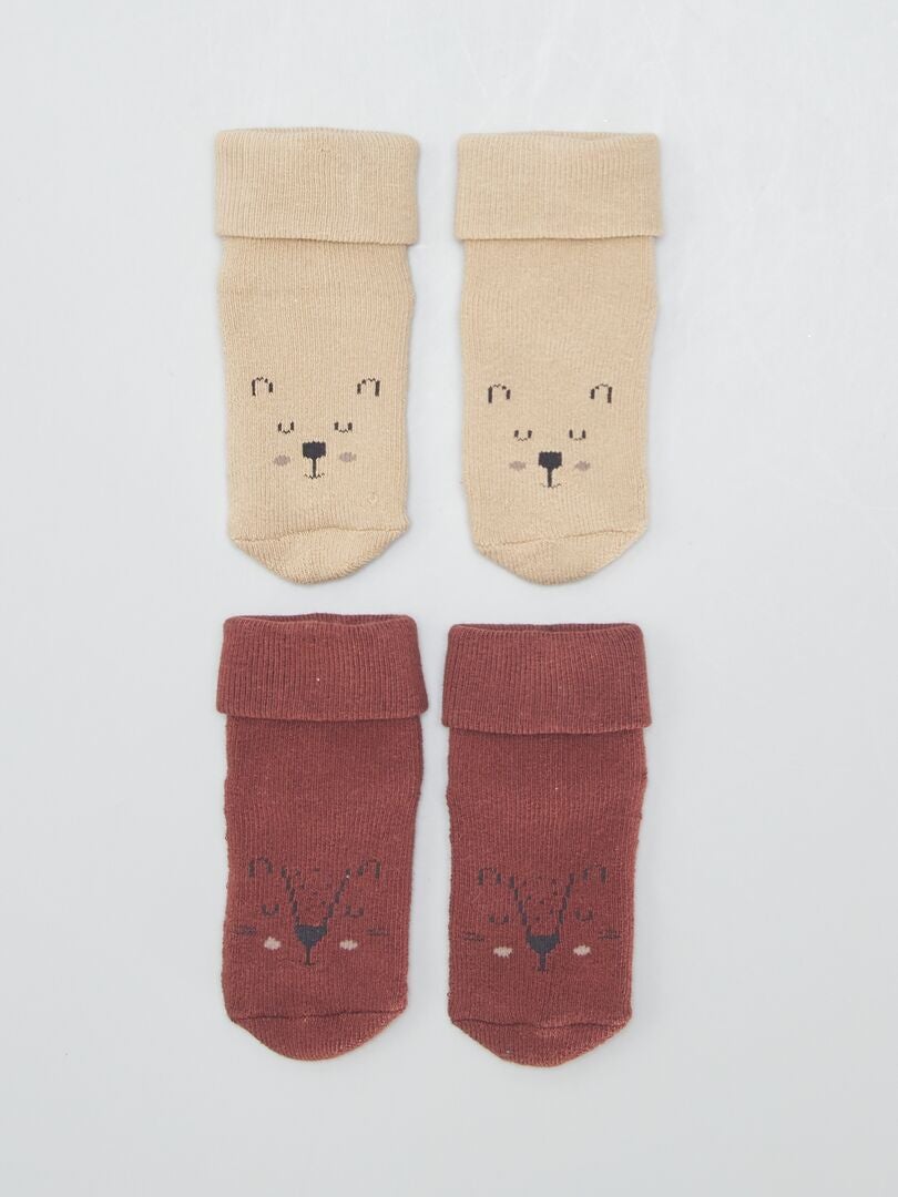 Lot de 2 paires de chaussettes Animal - Kiabi
