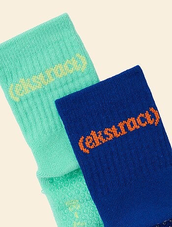 Lot de 2 paires de chaussettes anti-dérapantes - (ekstract)