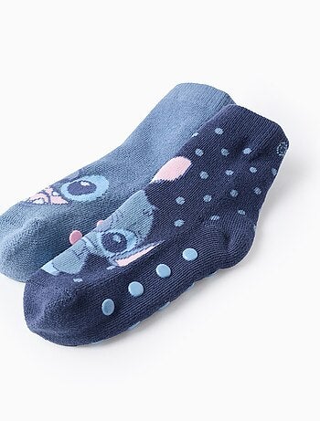 Lot de 2 Paires de Chaussettes Antidérapante Stitch
