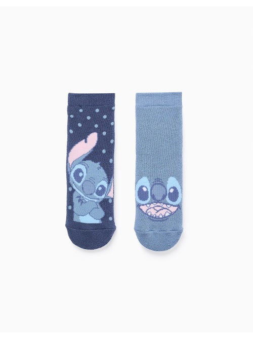 Lot de 2 Paires de Chaussettes Antidérapante Stitch - Kiabi