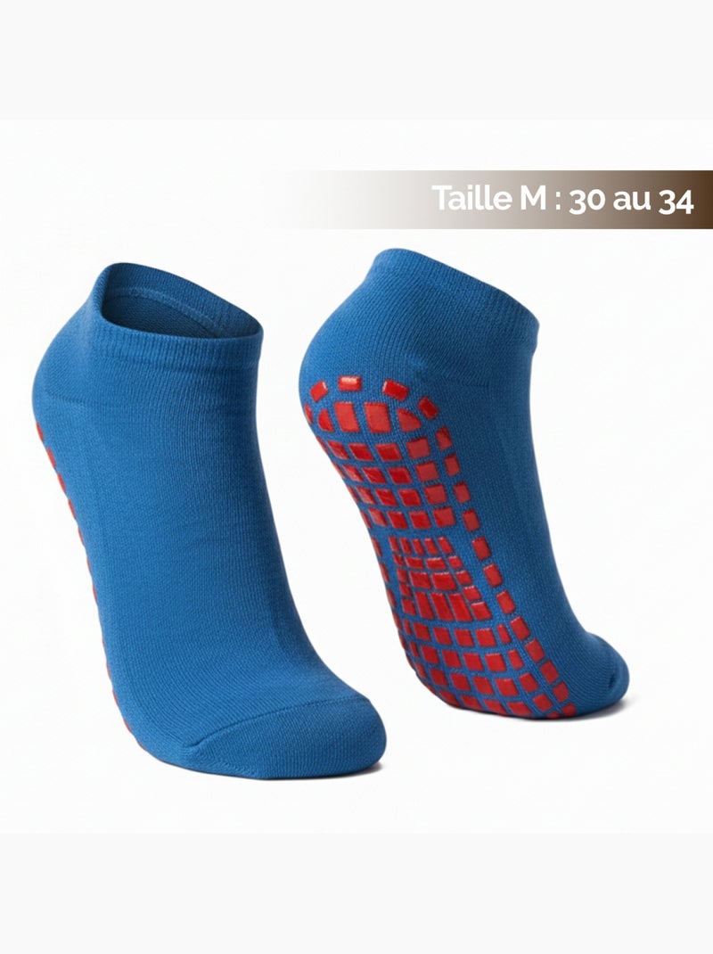 Lot de 2 paires de chaussettes antidérapantes - Enfant - Monsieur Bébé Bleu - Kiabi
