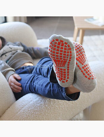 Lot de 2 paires de chaussettes antidérapantes - Enfant - Monsieur Bébé