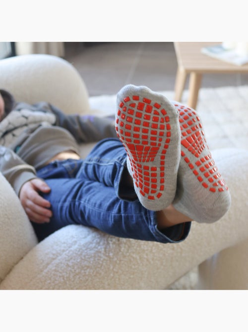 Lot de 2 paires de chaussettes antidérapantes - Enfant - Monsieur Bébé - Kiabi