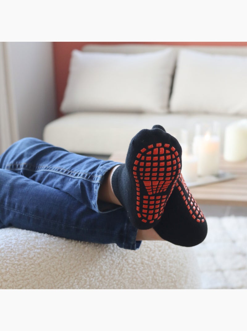 Lot de 2 paires de chaussettes antidérapantes - Enfant - Monsieur Bébé Noir - Kiabi