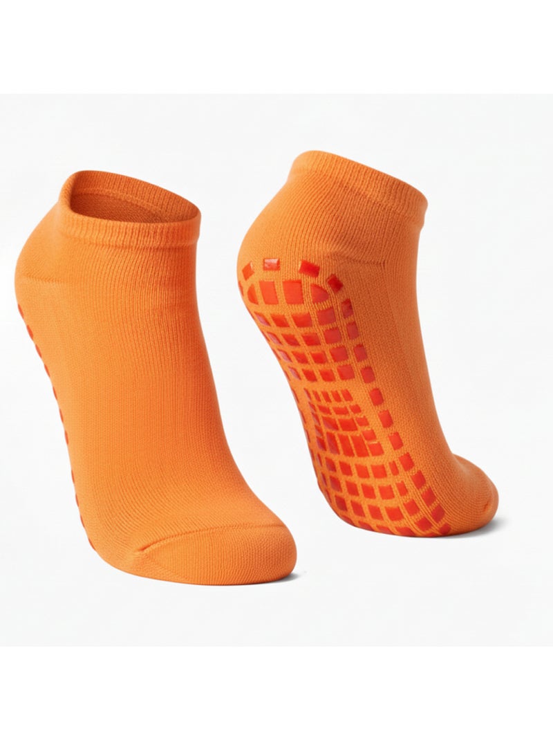 Lot de 2 paires de chaussettes antidérapantes - Enfant - Monsieur Bébé Orange - Kiabi