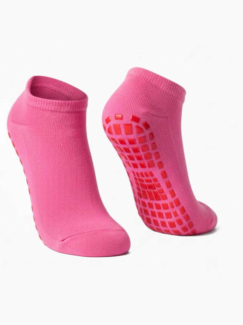 Lot de 2 paires de chaussettes antidérapantes - Enfant - Monsieur Bébé Rose - Kiabi
