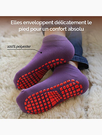 Lot de 2 paires de chaussettes antidérapantes - Enfant - Monsieur Bébé