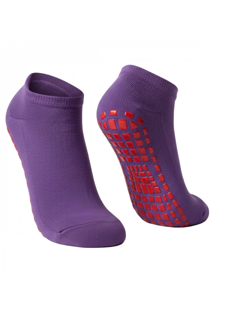 Lot de 2 paires de chaussettes antidérapantes - Enfant - Monsieur Bébé Violet - Kiabi