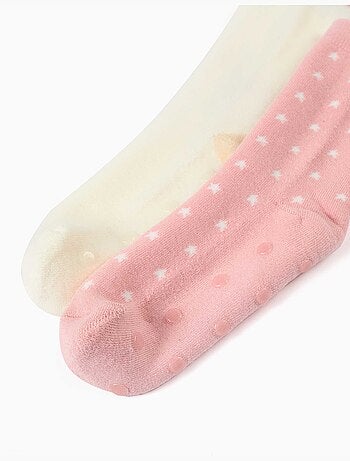 Lot de 2 paires de chaussettes antidérapantes avec licorne/étoiles