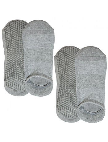 Lot de 2 paires de chaussettes antidérapantes, maison, sport, yoga, pilates - Vivezen