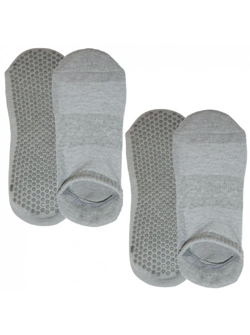 Lot de 2 paires de chaussettes antidérapantes, maison, sport, yoga, pilates - Vivezen - Kiabi