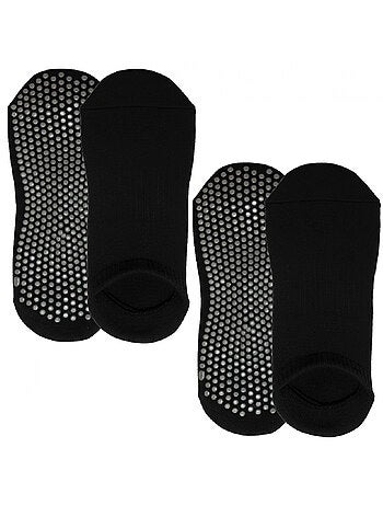 Lot de 2 paires de chaussettes antidérapantes, maison, sport, yoga, pilates - Vivezen