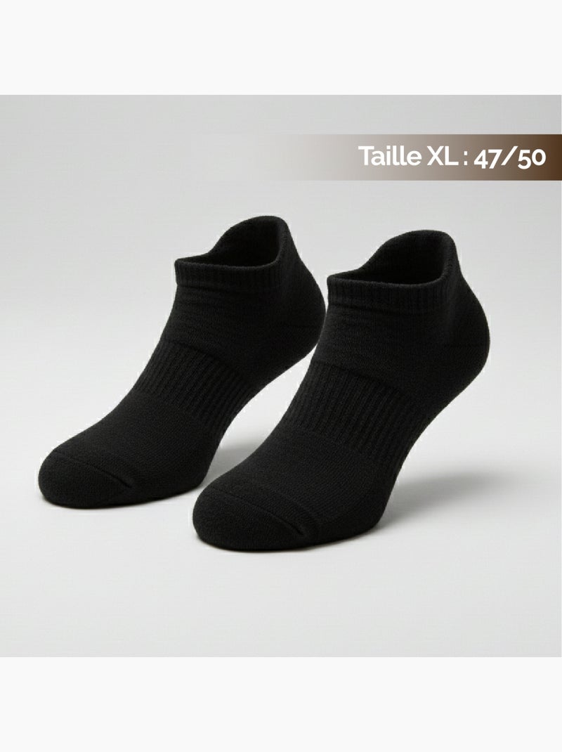 Lot de 2 paires de chaussettes antidérapantes, maison, sport, yoga, pilates - Vivezen Noir - Kiabi