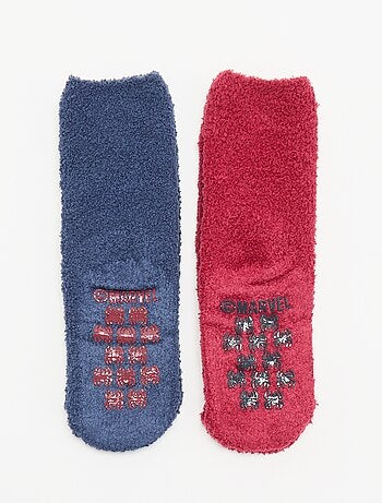 Lot de 2 paires de chaussettes antidérapantes 'Marvel' 'Spider-Man'