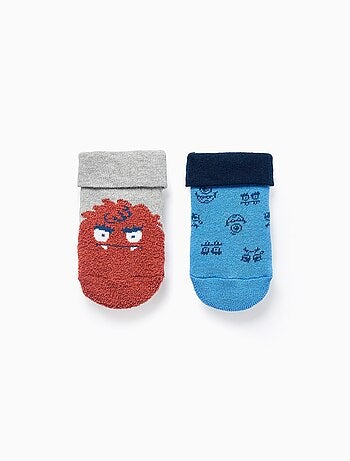 Lot de 2 Paires de Chaussettes Antidérapantes Monsters