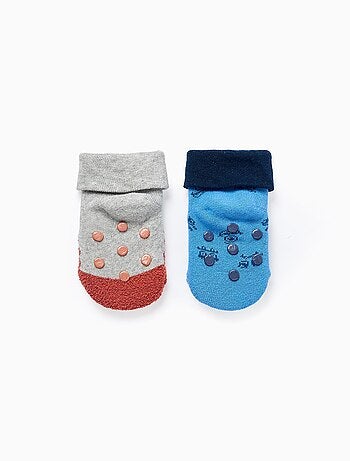 Lot de 2 Paires de Chaussettes Antidérapantes Monsters