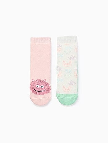 Lot de 2 Paires de Chaussettes Antidérapantes Monsters