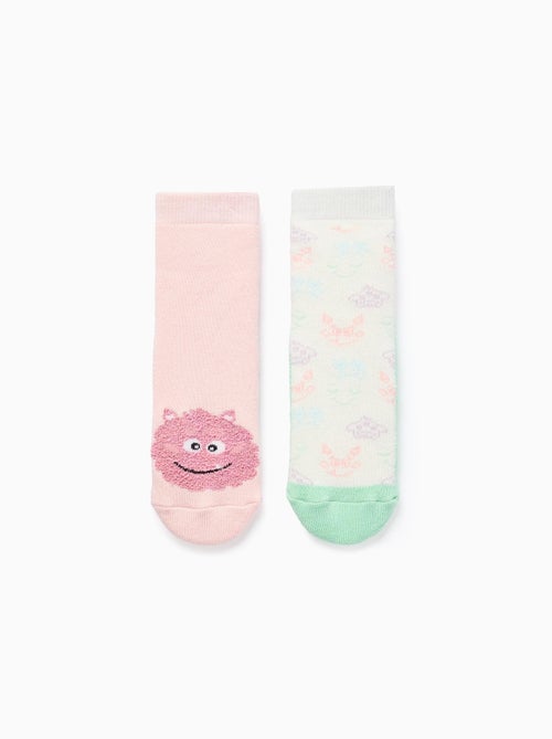 Lot de 2 Paires de Chaussettes Antidérapantes 'Monsters' - Kiabi