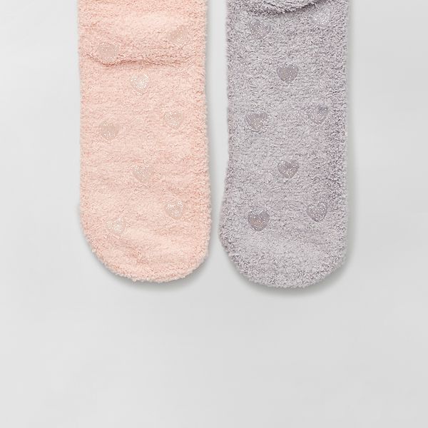 Lot De 2 Paires De Chaussettes Antiderapantes Lingerie Du S Au Xxl Noir Kiabi 3 50