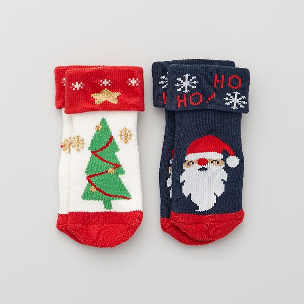 Lot De 2 Paires De Chaussettes Antiderapantes Bebe Garcon Rouge Kiabi 2 80