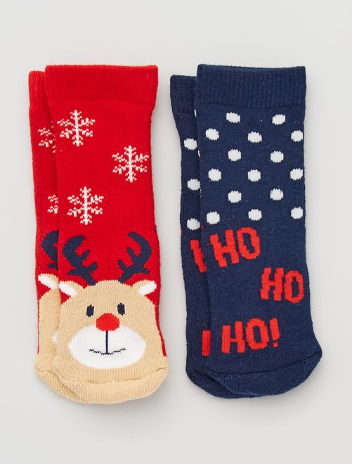 Lot De 2 Paires De Chaussettes Antiderapantes Bebe Fille Kiabi 4 00