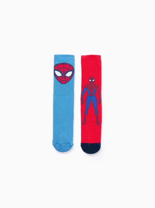 Lot de 2 Paires de Chaussettes Antidérapantes Spider-Man - Kiabi