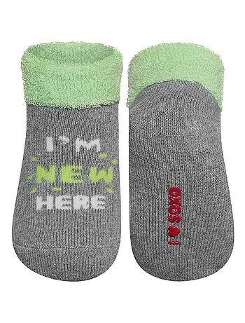 Lot de 2 paires de chaussettes avec message de naissance Soxo