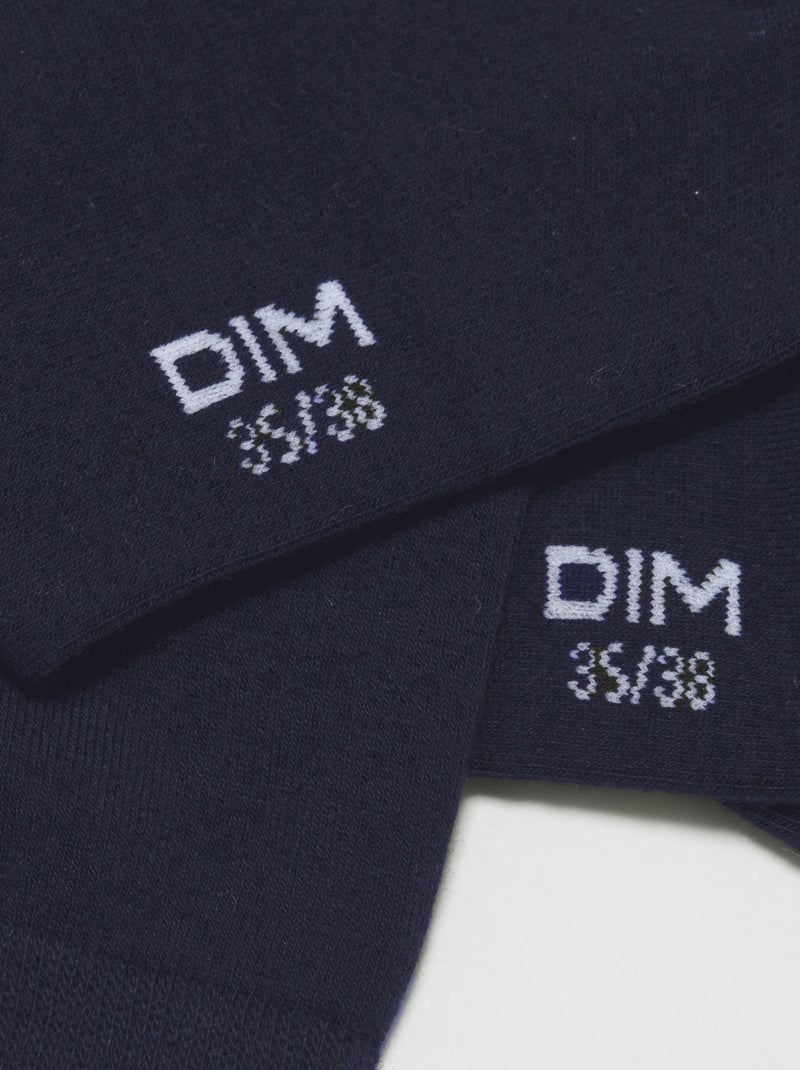 Lot de 2 paires de chaussettes Bambou Bleu marine - Kiabi