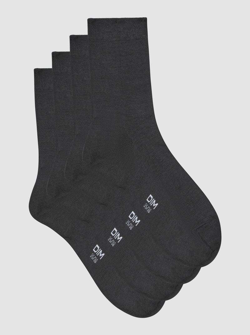 Lot de 2 paires de chaussettes Bambou Gris foncé - Kiabi