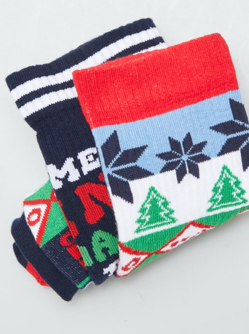 Lot de 2 paires de chaussettes Bleu - Kiabi