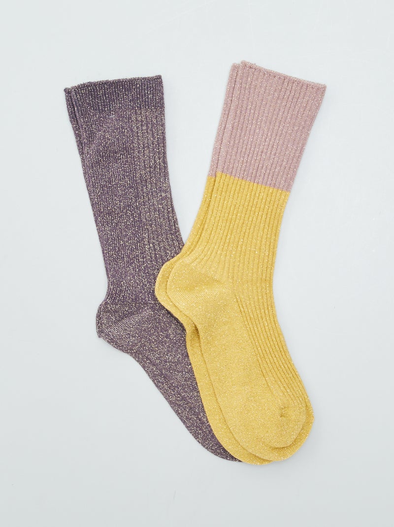 Lot de 2 paires de chaussettes Bordeau - Kiabi