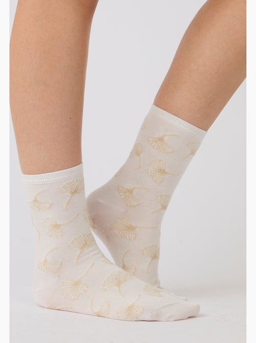 Lot de 2 paires de chaussettes brodées fil brillant - Damart - Kiabi Lot de 2 paires de chaussettes brodées fil brillant - Damart - Kiabi