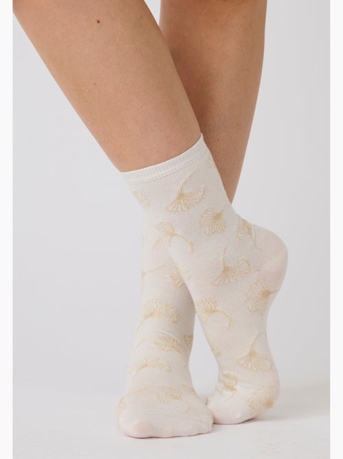 Lot de 2 paires de chaussettes brodées fil brillant - Damart - Kiabi Lot de 2 paires de chaussettes brodées fil brillant - Damart - Kiabi